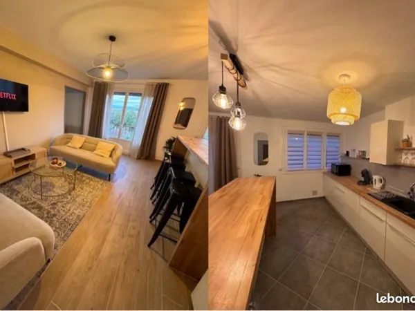 Bel appartement meublé 3 pièces de 73m2 avec vue sur l'Yonne