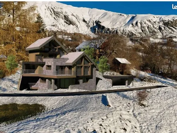 Terrain constructible avec projet chalet de prestige - vue panoramique exceptionnelle