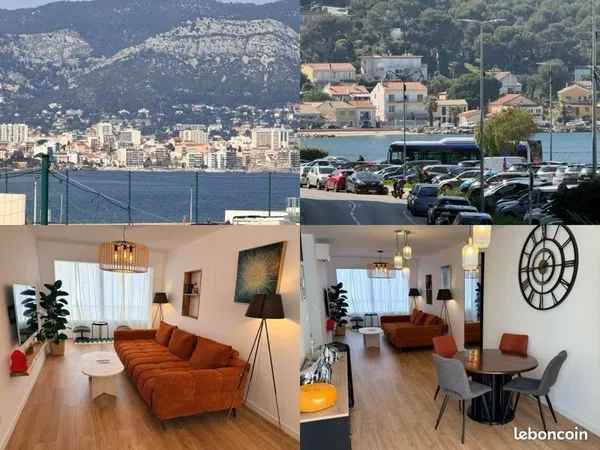 Appartement T3 de 80 m² entièrement rénové - Saint-Mandrier-sur-Mer - Vue mer ni