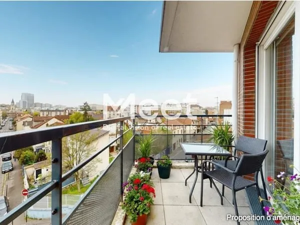 3 PIECES - IMMEUBLE RÉCENT - BALCON - VUE DÉGAGÉE