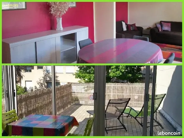 Meublé 100m2, balcon, terrasse