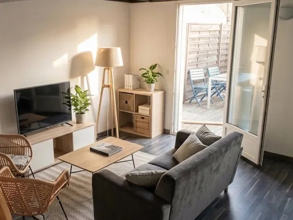 T3 meublé avec grande terrasse de 20m² - Quartier Sainte-Croix / Tauzia