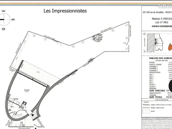 Maison de ville sur ville d'avray 92