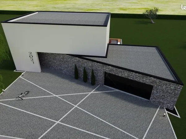 Ohlungen, maison à toit plat de 115m²