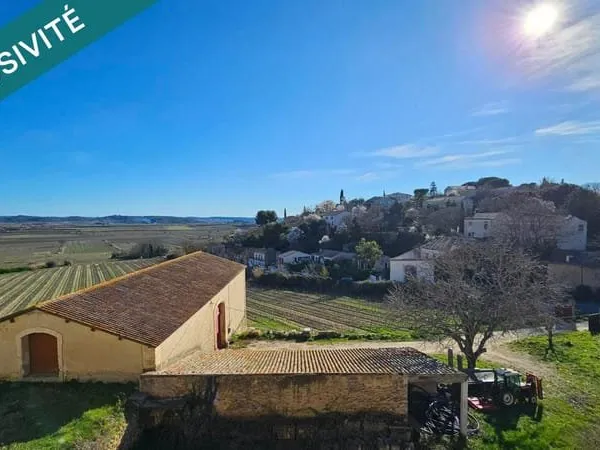 Maison de village, Terrasse, Cave, Vue campagne