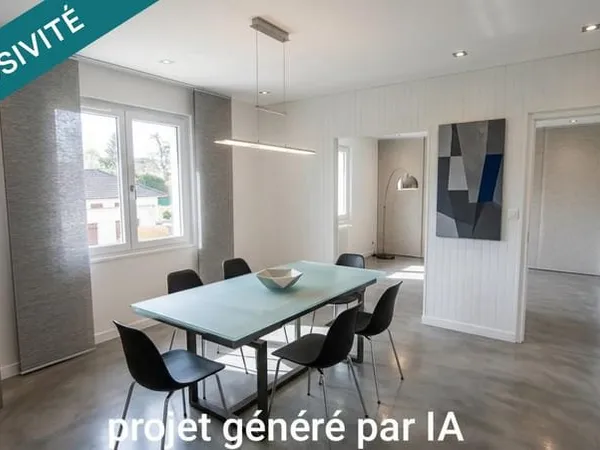 Charmante maison mitoyenne de 82 m2 sur sous sol complet avec 3 chambres