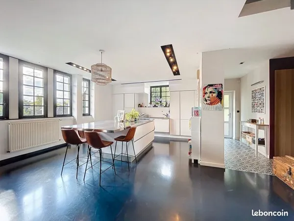 Appartement duplex T6 de 177m² avec jardin et piscine - Caluire bords de Saône