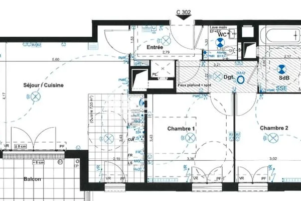 Appartement 3 pièces 65 m²