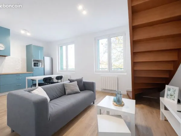 3 pièces meublé en duplex, entre gare et centre ville