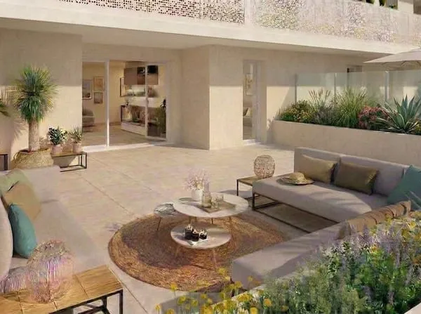 TRETS CENTRE - MAGNIFIQUE T2 45m² + TERRASSE 34m² AVEC VUE SUR PARC