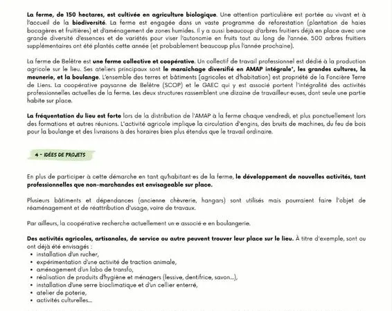 La ferme de Belêtre cherche un.e habitant.e / studio non meublé