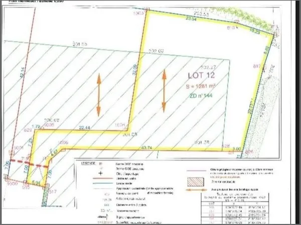 Terrain 1281 m²
