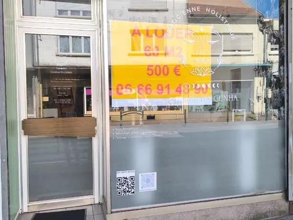 Local commercial à louer - 60 m² - 500/mois