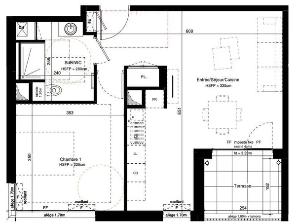 Appartement 2 pièces 47 m²