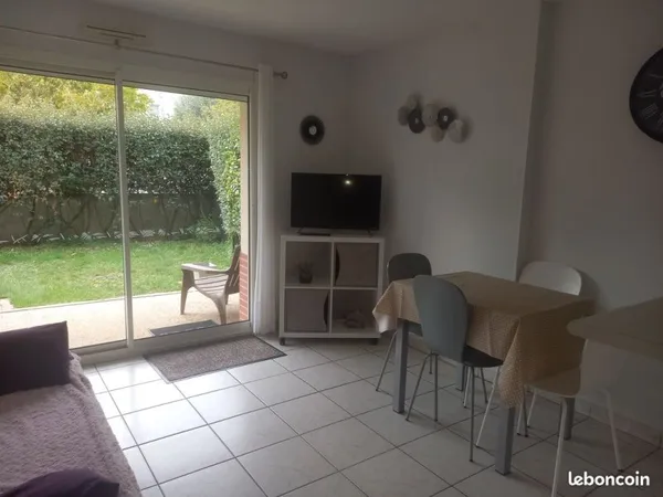 T2 avec Jardin+ garage Libre Mai pour déplacement pro