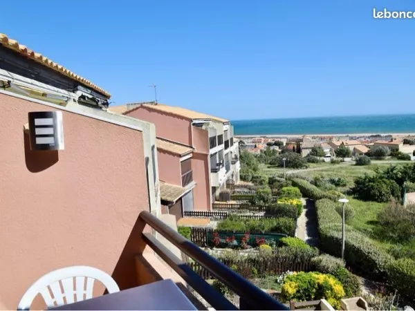 🌊 Studio cabine 31 m² - Vue mer + parking + piscines
