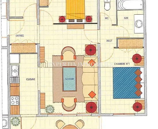 Appartement T3 avec terrasse et 2 parkings privés. A Cayenne