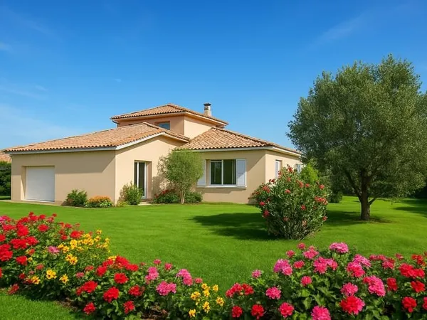 MAISON AVEC UN BEAU TERRAIN