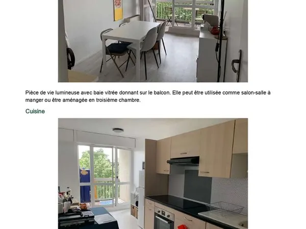 Duplex 66 m² refait à neuf - Colocation (3 chambres) ou location complète - Cergy