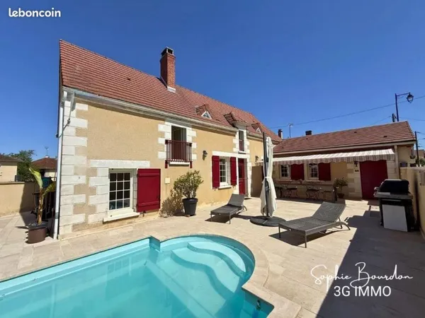 Longère de charme entièrement rénovée - 142 m² - Piscine chauffée - 4 chambres - Dépendance de 55 m²