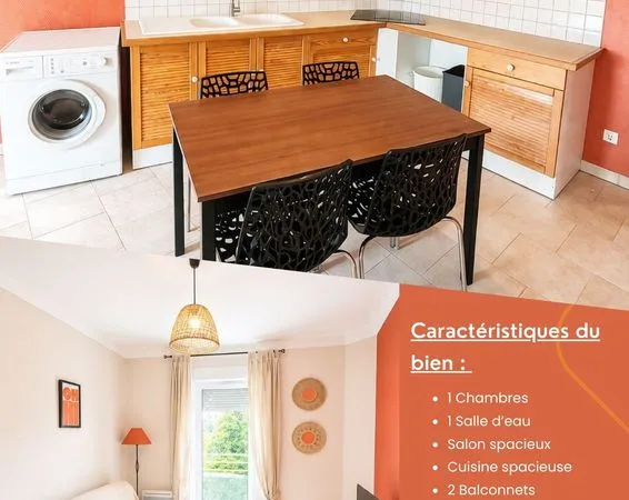 T2 meublé rénové - Centre Caussade - Résidence sécurisée