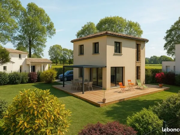 Maison à bâtir au coeur de la verdure