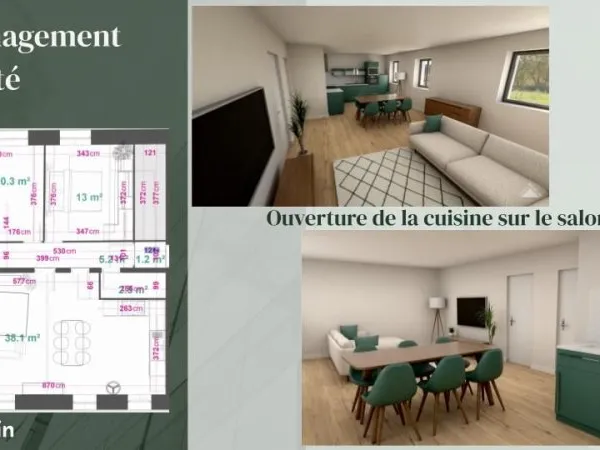 T3 68 m² à rénover - Fort potentiel - Centre-ville avec jardin commun