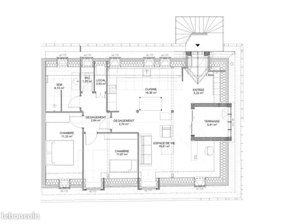 Logement sous combles neuf