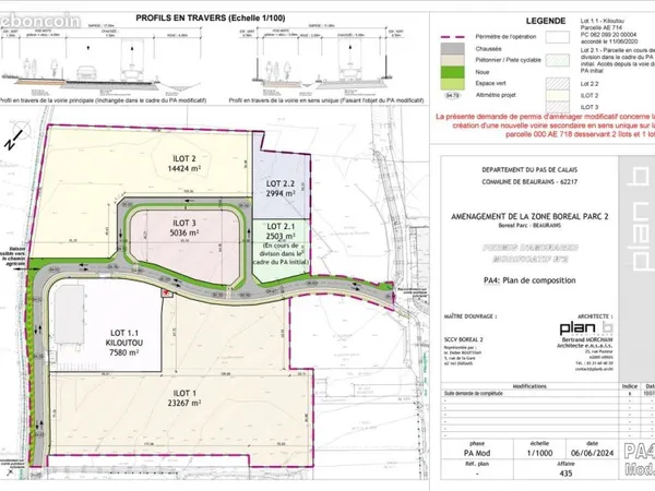 Terrains à bâtir pour activités, commerces BOREAL Beaurains 62