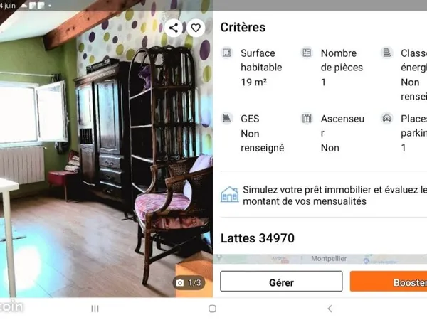 Location chambre LATTES 34970