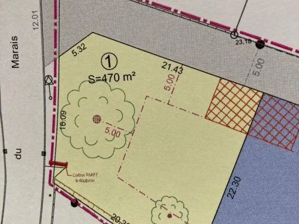 Terrain 470 m²