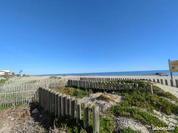 Studio meublé pieds dans le sable Carnon-plage