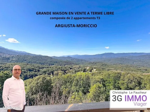 Viager | Maison avec dépendance | 6p | 4ch | 182 m² | Argiusta-Moriccio | Expo Sud-Ouest | Terrasse 