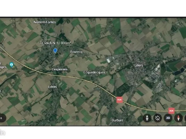 TERRAIN 10.000m² (1 hectare) - Entièrement clôturé