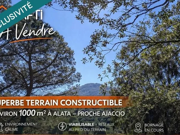 Terrain à bâtir - Alata - proche Ajaccio