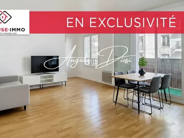 2pièces de 47m² avec balcon cuisine équipée dans petite résidence récente et parking sécurisé