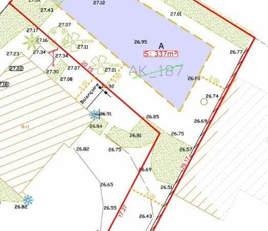 Terrain viailisé de 379 m²