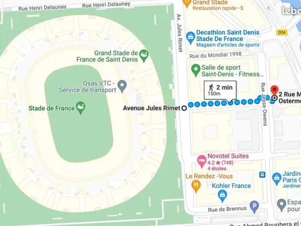 Place de parking lors des événements au Stade de France