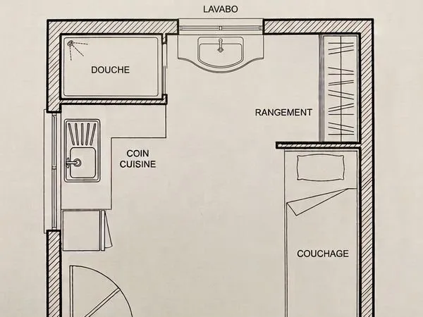 Studio meublé Villiers