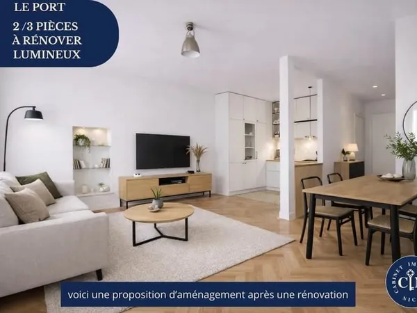 Appartement 2/3 pièces - Fort potentiel - Quartier du Port