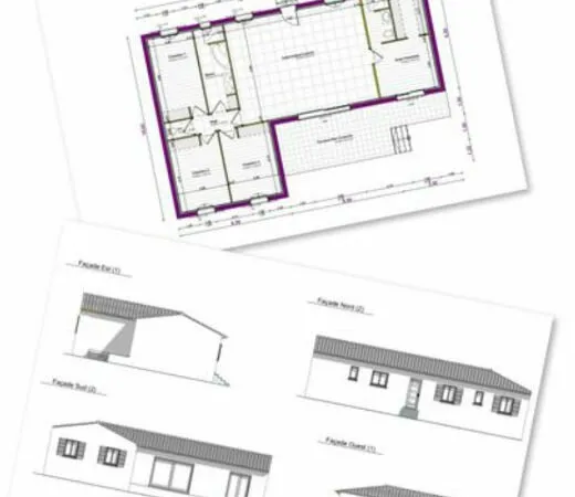 Meynes, maison neuve à terminer sur terrain 610 m2 avec possibilité jusqu'à 183 m2.