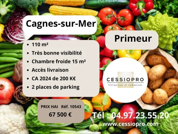 PRIMEUR DE 110m2 CAGNES SUR MER