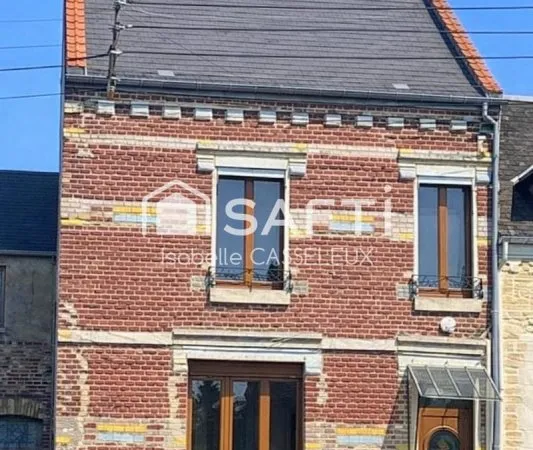 Maison Guise 110m², 2 ch, jardin, garage & projet