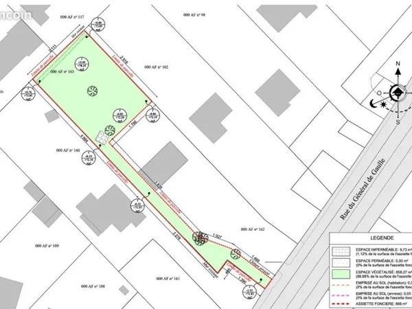 Terrain à bâtir 650 m2 - Libre constructeur - non viabilisé