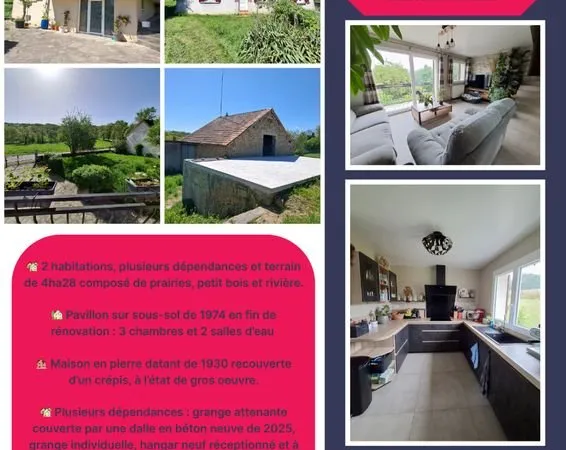 Propriété 2 habitations sur 4h28