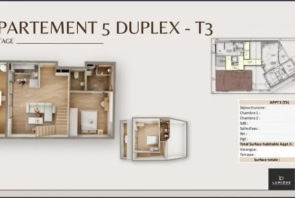 Appartement 3 pièces avec parking - Proche centre Saint-Denis
