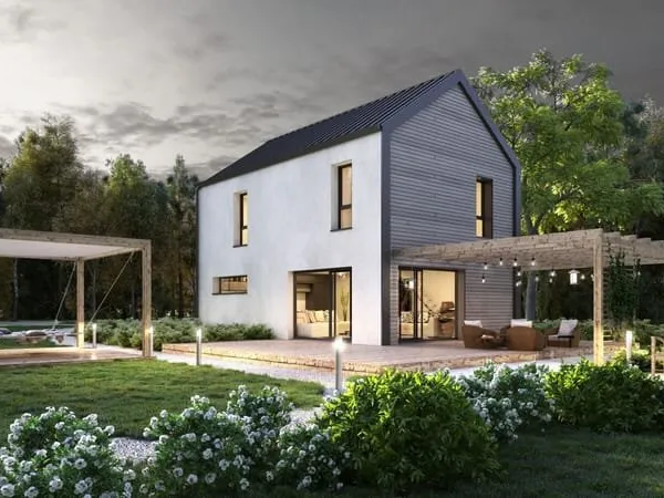 Projet de construction d'une maison bois de 90 m² avec terrain à SEICHES-SUR-LE-LOIR (49)