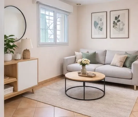 Appartement avec grand potentiel de 63 M2 avec jardinet et parking privé