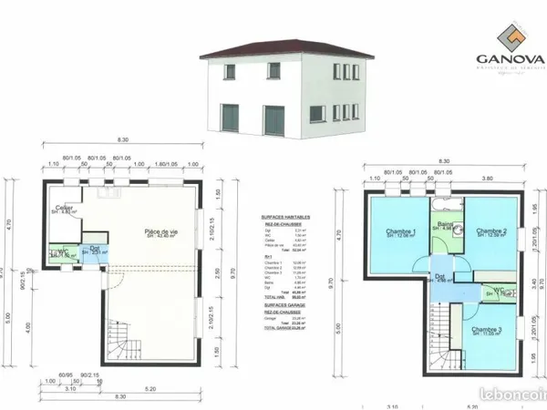 Maison 98 m² Colombier Saugnieu