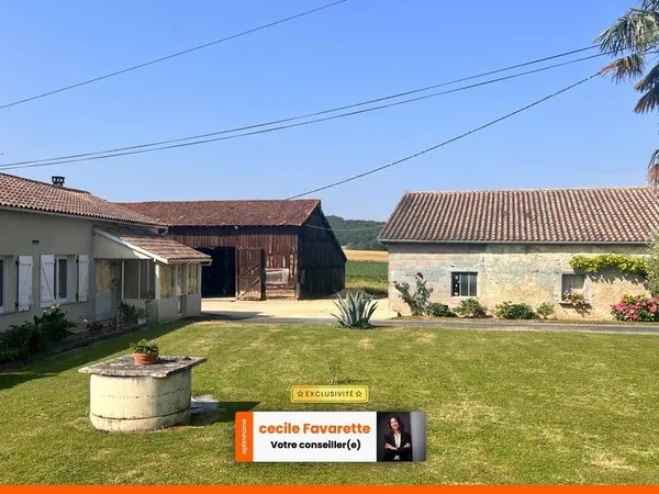 Ancien corps de ferme à vendre à Lougratte - 2 logements - dépendances - 1 hectare